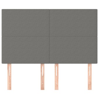 Sötétszürke szövet fejtámla 144x5x118/128 cm