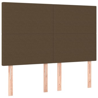 Sötétbarna szövet fejtámla 144x5x118/128 cm
