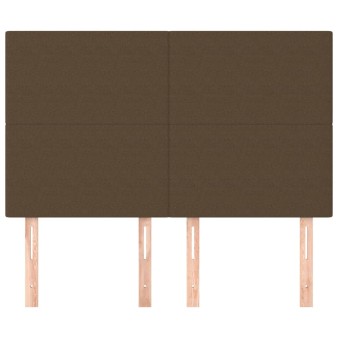 Sötétbarna szövet fejtámla 144x5x118/128 cm