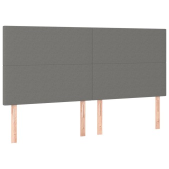 Sötétszürke szövet fejtámla 160x5x118/128 cm