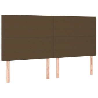 Sötétbarna szövet fejtámla 160x5x118/128 cm
