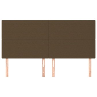 Sötétbarna szövet fejtámla 160x5x118/128 cm