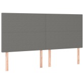 Sötétszürke szövet fejtámla 180x5x118/128 cm
