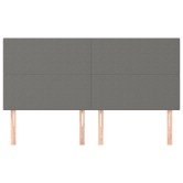 Sötétszürke szövet fejtámla 180x5x118/128 cm
