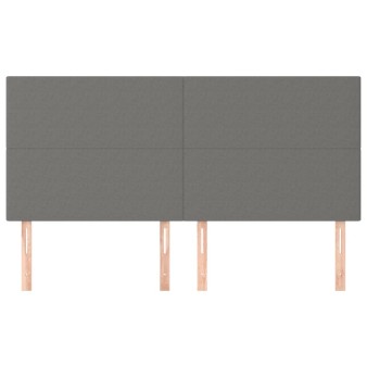 Sötétszürke szövet fejtámla 180x5x118/128 cm