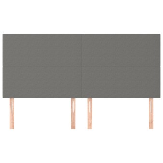 Sötétszürke szövet fejtámla 200 x 5 x 118/128 cm