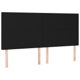 Fekete szövet fejtámla 200 x 5 x 118/128 cm
