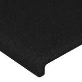 Fekete szövet fejtámla 200 x 5 x 118/128 cm