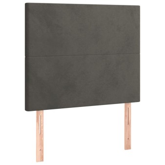Sötétszürke bársony fejtámla 90x5x118/128 cm