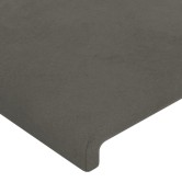 Sötétszürke bársony fejtámla 90x5x118/128 cm