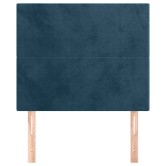 Sötétkék bársony fejtámla 90x5x118/128 cm