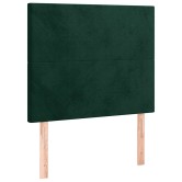Sötétzöld bársony fejtámla 100 x 5 x 118/128 cm