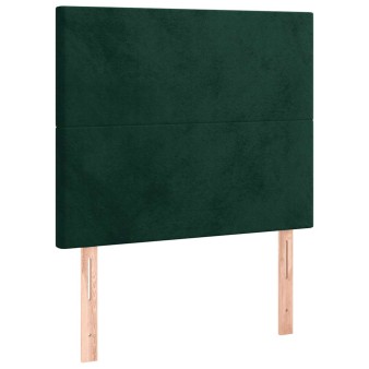 Sötétzöld bársony fejtámla 100 x 5 x 118/128 cm