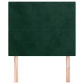 Sötétzöld bársony fejtámla 100 x 5 x 118/128 cm
