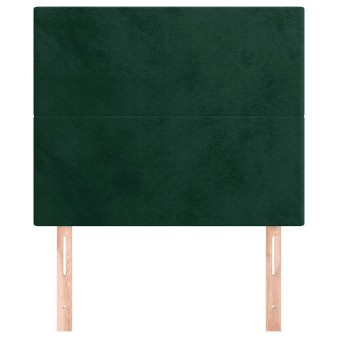 Sötétzöld bársony fejtámla 100 x 5 x 118/128 cm
