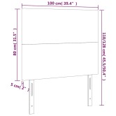 Sötétzöld bársony fejtámla 100 x 5 x 118/128 cm