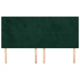 Sötétzöld bársony fejtámla 180x5x118/128 cm