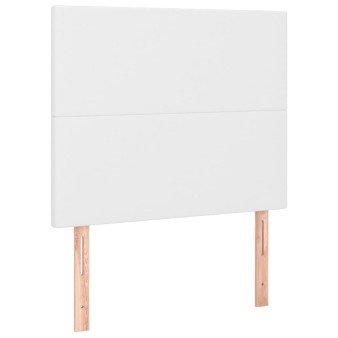 Fehér műbőr fejtámla 80x5x118/128 cm