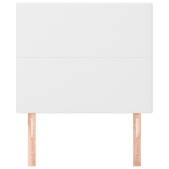 Fehér műbőr fejtámla 80x5x118/128 cm
