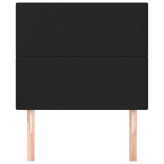 Fekete műbőr fejtámla 90x5x118/128 cm