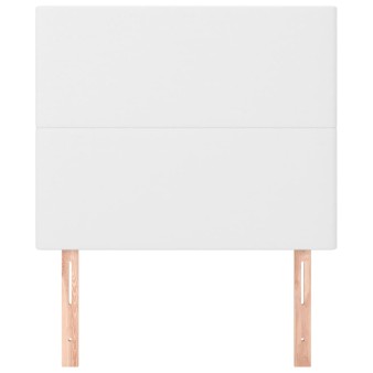 Fehér műbőr fejtámla 90x5x118/128 cm