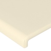 Krémszínű műbőr fejtámla 90x5x118/128 cm Krémszínű műbőr fejtámla 90x5x118/128 cm