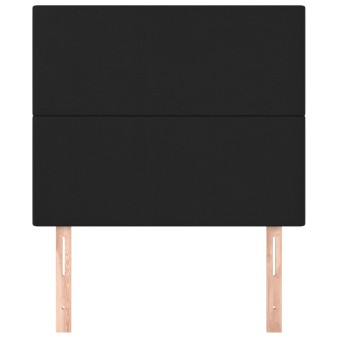 Fekete műbőr fejtámla 100 x 5 x 118/128 cm