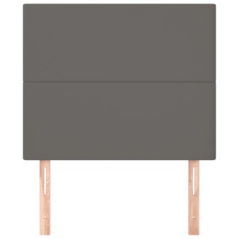 Szürke műbőr fejtámla 100x5x118/128 cm