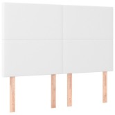 Fehér műbőr fejtámla 144x5x118/128 cm