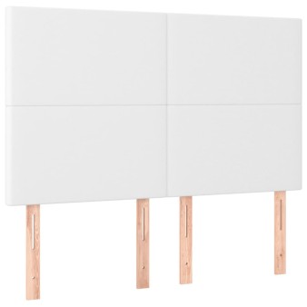 Fehér műbőr fejtámla 144x5x118/128 cm