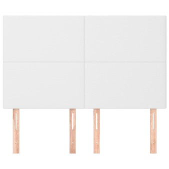 Fehér műbőr fejtámla 144x5x118/128 cm