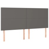 Szürke műbőr fejtámla 160x5x118/128 cm Szürke műbőr fejtámla 160x5x118/128 cm