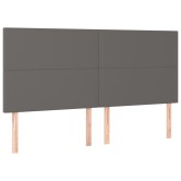 Szürke műbőr fejtámla 200 x 5 x 118/128 cm Szürke műbőr fejtámla 200 x 5 x 118/128 cm
