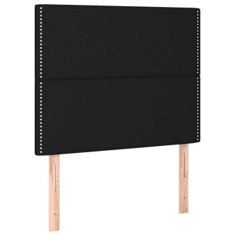 Fekete szövet fejtámla 90x5x118/128 cm