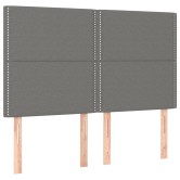 Sötétszürke szövet fejtámla 144x5x118/128 cm