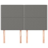 Sötétszürke szövet fejtámla 144x5x118/128 cm