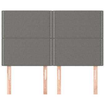 Sötétszürke szövet fejtámla 144x5x118/128 cm