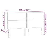 Fekete szövet fejtámla 160x5x118/128 cm Fekete szövet fejtámla 160x5x118/128 cm