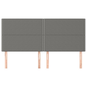 Sötétszürke szövet fejtámla 180x5x118/128 cm