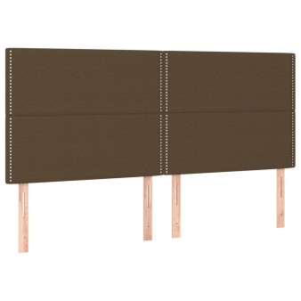 Sötétbarna szövet fejtámla 180x5x118/128 cm