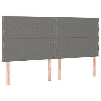 Sötétszürke szövet fejtámla 200 x 5 x 118/128 cm