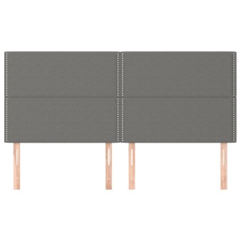 Sötétszürke szövet fejtámla 200 x 5 x 118/128 cm