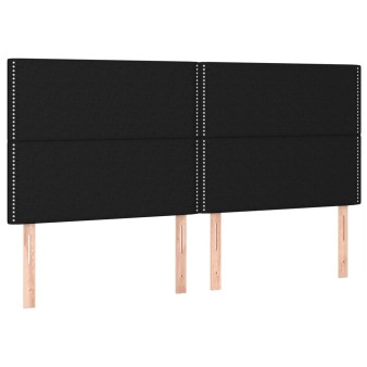Fekete szövet fejtámla 200 x 5 x 118/128 cm