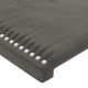 2 db sötétszürke bársony fejtámla 90x5x78/88 cm