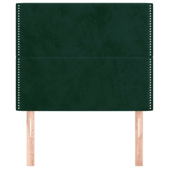 Sötétzöld bársony fejtámla 100 x 5 x 118/128 cm
