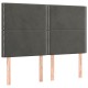 4 db sötétszürke bársony fejtámla 72 x 5 x 78/88 cm
