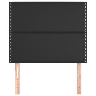 Fekete műbőr fejtámla 100 x 5 x 118/128 cm
