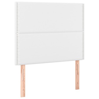 Fehér műbőr fejtámla 100 x 5 x 118/128 cm