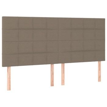 Bézs színű szövet fejtámla 160 x 5 x 118/128 cm