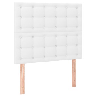 Fehér műbőr fejtámla 100 x 5 x 118/128 cm